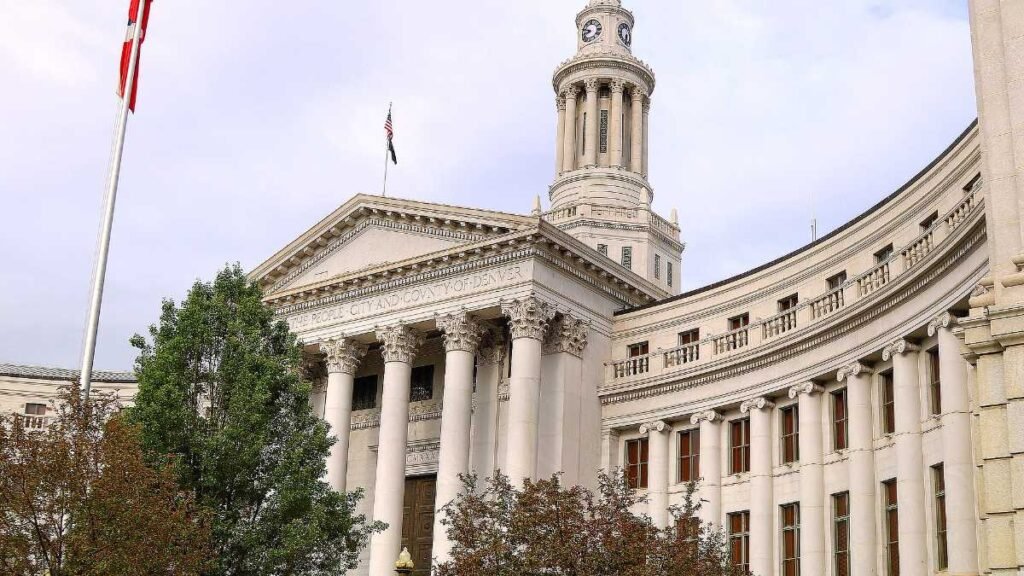 The Denver City and County Building, home of the mayor's office and City Council.