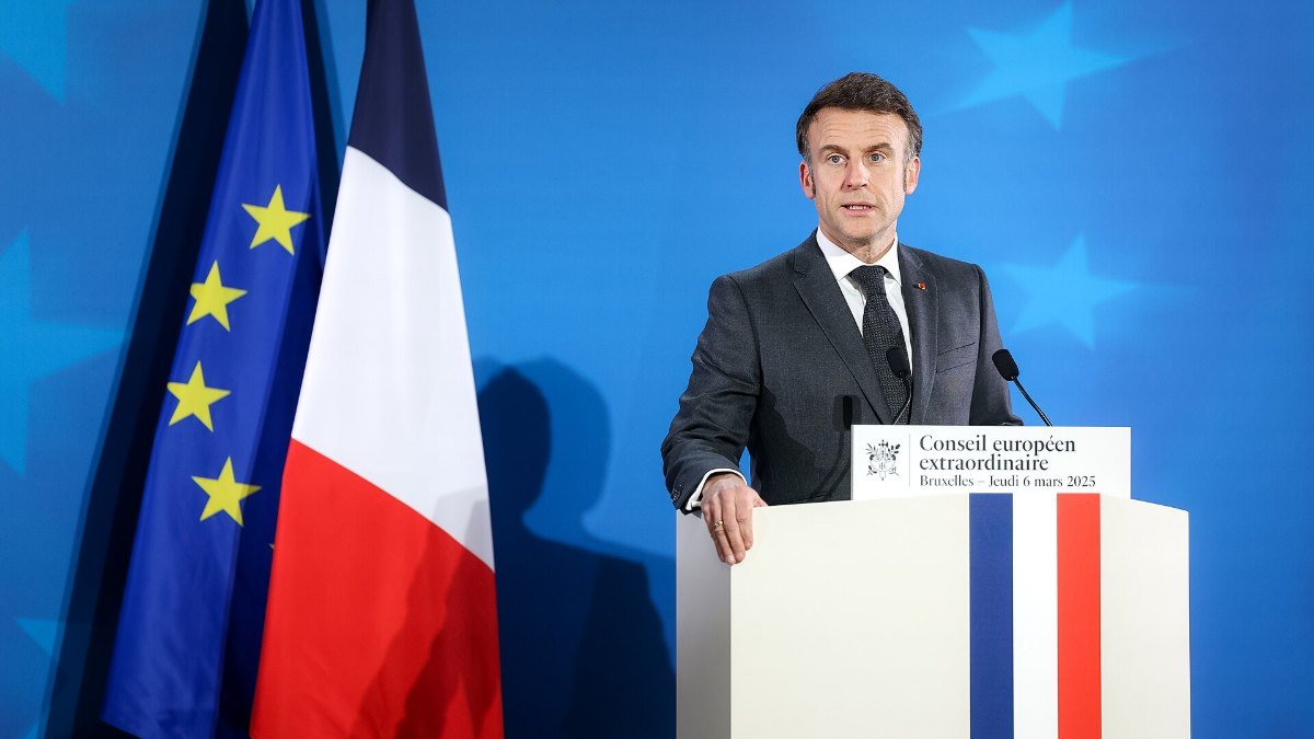 Macron convenes defence council as France bans non-union protests and bond stress mounts